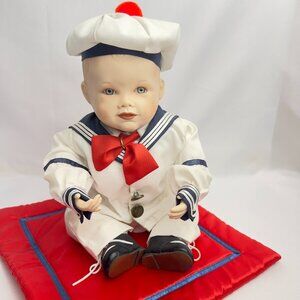 Ashton-Drake Sitting Sailor Porcelain Doll Matthew #2818D Yolanda Bello 9.5"